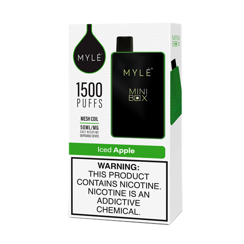 mini disposable vapes MYLÉ Box 1500 Puffs Vape Device - 1PC mmj containers FLAVORS:Nuts Tobacco Uwell Koko Bar 60K