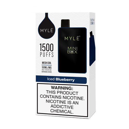 smallest vape disposable MYLÉ Mini Box 1500 Puffs Device - 1PC Flavor:Blueberry Ice Retail When Was the First