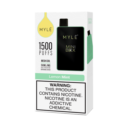 lemon mint disposable vape MYLÉ Mini Box 1500 Puffs Device - 1PC Vaporesso replacement pods Select Flavor ::Sour Blue Dust elf bar vape uk