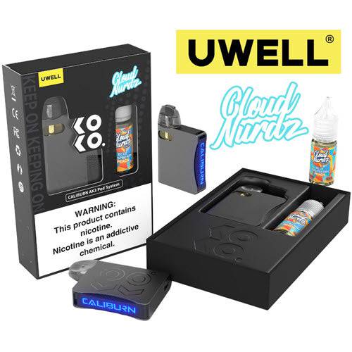 Cloud Nurdz Blue Raspberry Peach 10ml 50MG - Grey Device