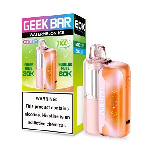 geek bar vape nicotine amount Mate 60K Disposable Kit - 1PC Fcuking Fab Flavor Geek Juicy Peach Ice Vape Select Flavor ::Rainbow Candy