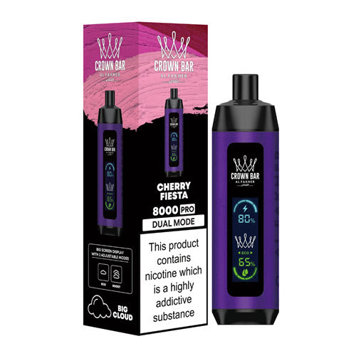 is crown bar a vape or hookah 8000 Puffs Disposable Device - 6PK Flavor:CITURE MINT Razzle Dazzle Pod Juice Shop by brand TRUE